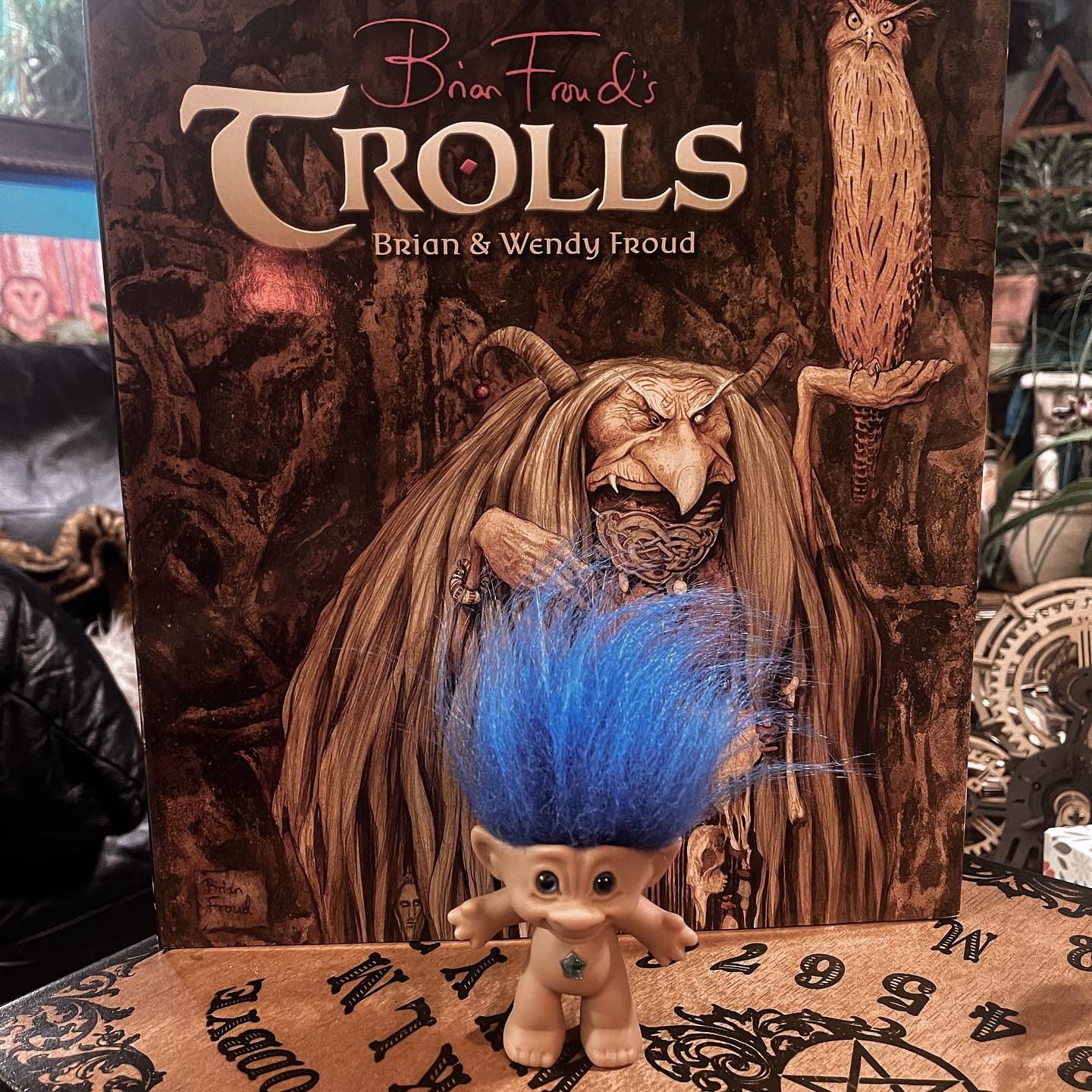 I once told @mr.devinhunter @faerywolf and @modernconjure about how when I was about three years old I was obsessed with treasure trolls (the old school ones not the newer weird ones) and how one day my step father sold every single one of my toys and my brother’s toys while we were sleeping one night for his addiction to the neighbor (who was his dealer and whose kids were our friends) and I had to watch them play with our toys and couldn’t do anything about it and how much it broke my little child heart to lose my beloved trolls. So among the holiday gifts I receive from from the guys this year were some of the classic treasure trolls, which is one of the sweetest and most thoughtful gifts anyone has ever given me. 

Also pictured is Brian Froud’s Trolls book because it seemed fitting. I’m a huge fan of his work and collect his books and oracle decks and such.