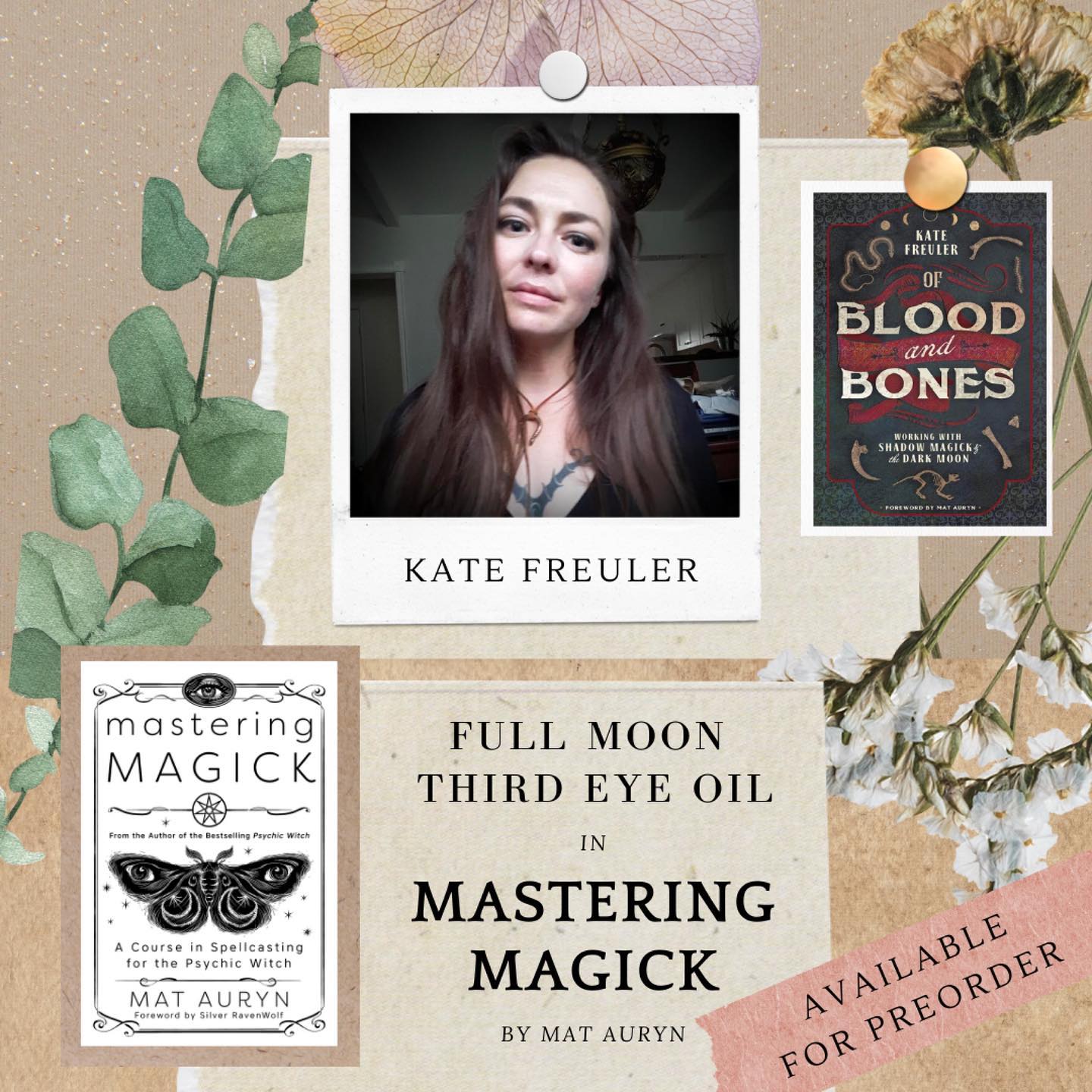 I reached out to several folks that I respect when writing Mastering Magick to submit a spell, working, or formula. I’m honored to have @freuler_witch’s Full Moon Third Eye Oil as a contribution in the book. ♥️🙏🏻