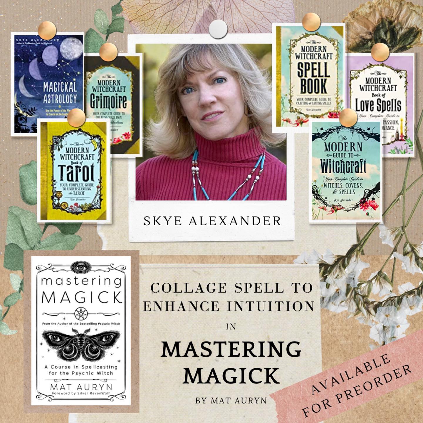 I reached out to several folks that I respect when writing Mastering Magick to submit a spell, working, or formula. I’m honored to have @skyealexander1022’s Collage Spell to Enhance Intuition as a contribution in the book. ♥️🙏🏻